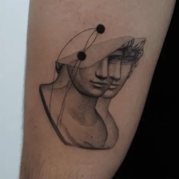 adrireigada, guest artist at True Canvas Vienna – Realism – Black & Grey, Surrealism / Double Exposure