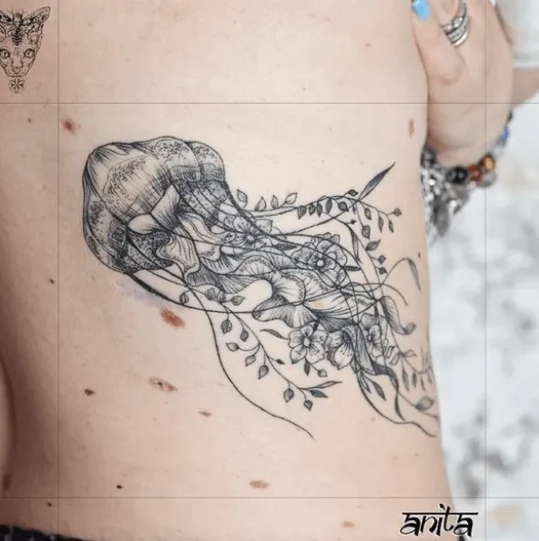 anitarossitattoo, guest artist at True Canvas Vienna – Sketchy, Floral / Botanical