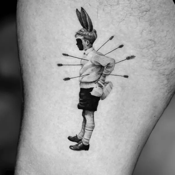 kx_tattoo, guest artist at True Canvas Vienna – Realism – Black & Grey, Concept Art / Geometric