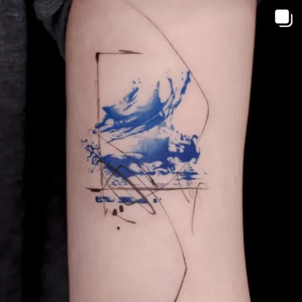 noey.head.tattoo, guest artist at True Canvas Vienna – Watercolor / Brush Strokes