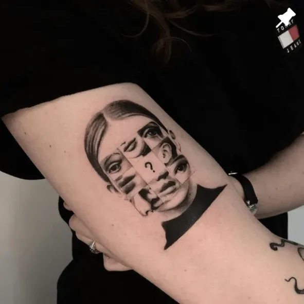 paulina_bz, guest artist at True Canvas Vienna – Realism – Black & Grey, Surrealism / Double Exposure