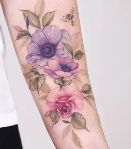 tattooist_silo, guest artist at True Canvas Vienna – Floral / Botanical, Realism – Color