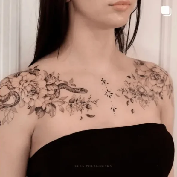 zuzapolakowska, guest artist at True Canvas Vienna – Floral / Botanical, Fineline / One Line / Tiny Tattoos / Lettering